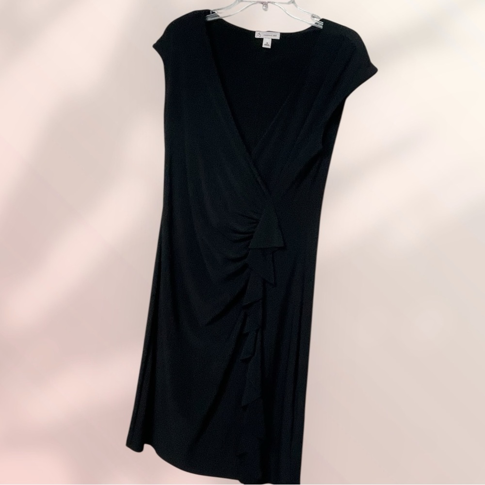 Chic Black Dress~ Sz 14~ Faux Wrap ~
Special Occasion~ Elevate Your Style